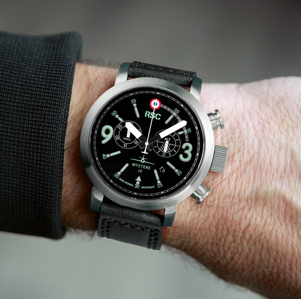 RSC Pilots Watch Uomo 45mm - Cronografo Al Quarzo Svizzero - Modello Mosquito D-Day