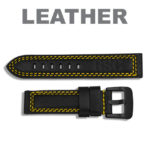 WITH LEATHER STRAP (YELLOW STIT.)