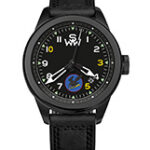 350th SWW watch with black leather strap