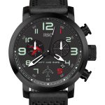 Watch with Black Leather Strap