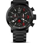 Watch with Black Steel Strap