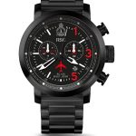 Watch with Black Steel Strap