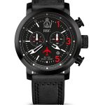 Watch with Black Leather Strap